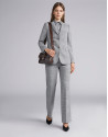Grey glen plaid suit jacket