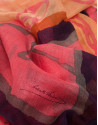 Fular rojo estampado
