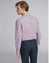 Burgundy floral print sport shirt