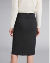 Black pencil skirt with contrasting ribbon