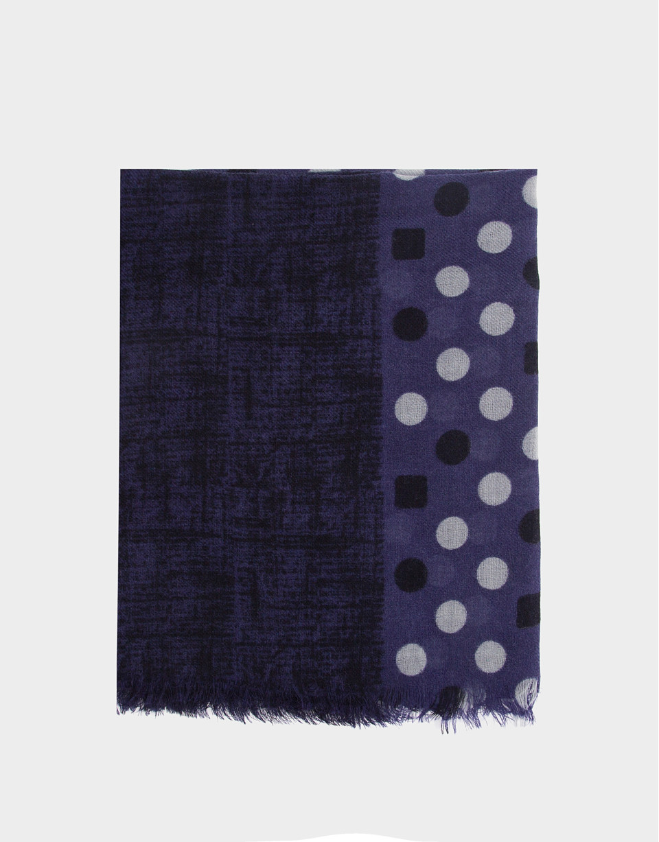 Blue double print foulard