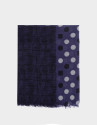 Blue double print foulard