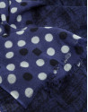 Blue double print foulard