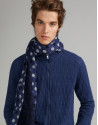 Blue double print foulard
