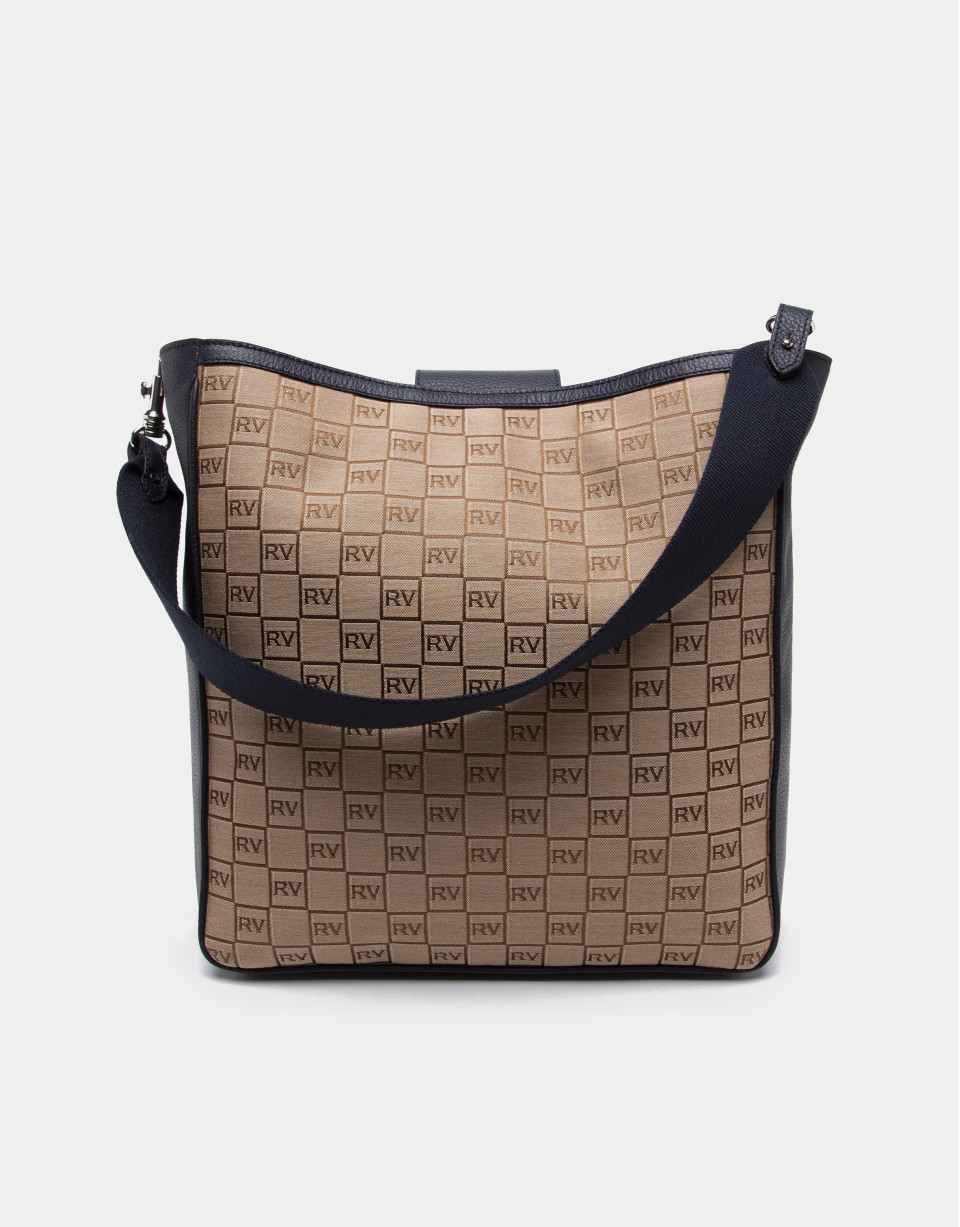 Montparnasse canvas shopping bag with logos