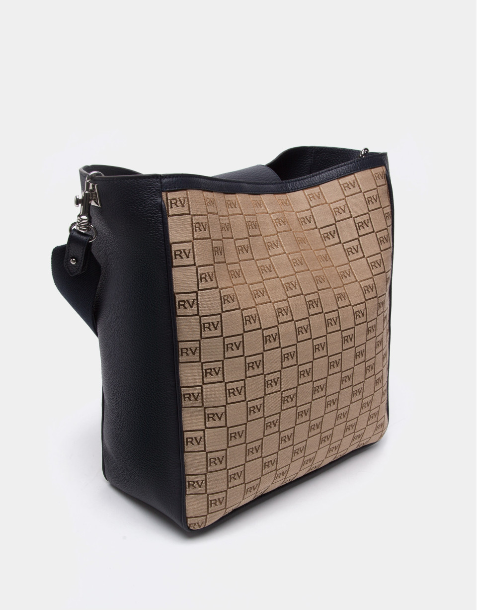 Montparnasse canvas shopping bag with logos