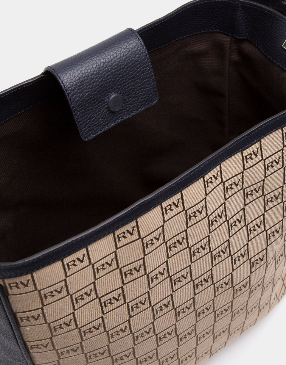 Montparnasse canvas shopping bag with logos