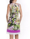 Vestido estampado con bajo de encaje