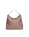 LAURA Hobo:  en jaquard RV y piel en bronce