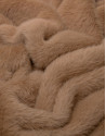 Beige knit tubular scarf