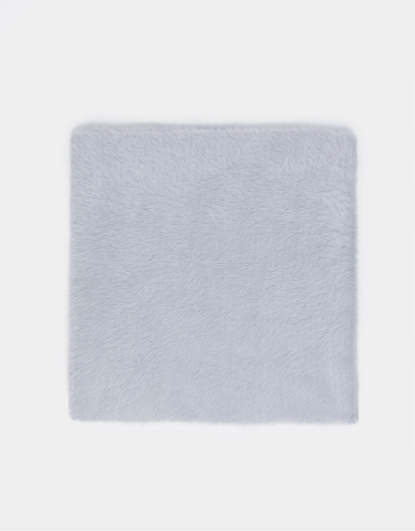 Pearl gray knit tubular scarf