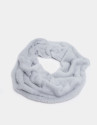 Pearl gray knit tubular scarf