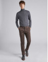 Brown cotton chinos