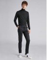 Black cotton chinos