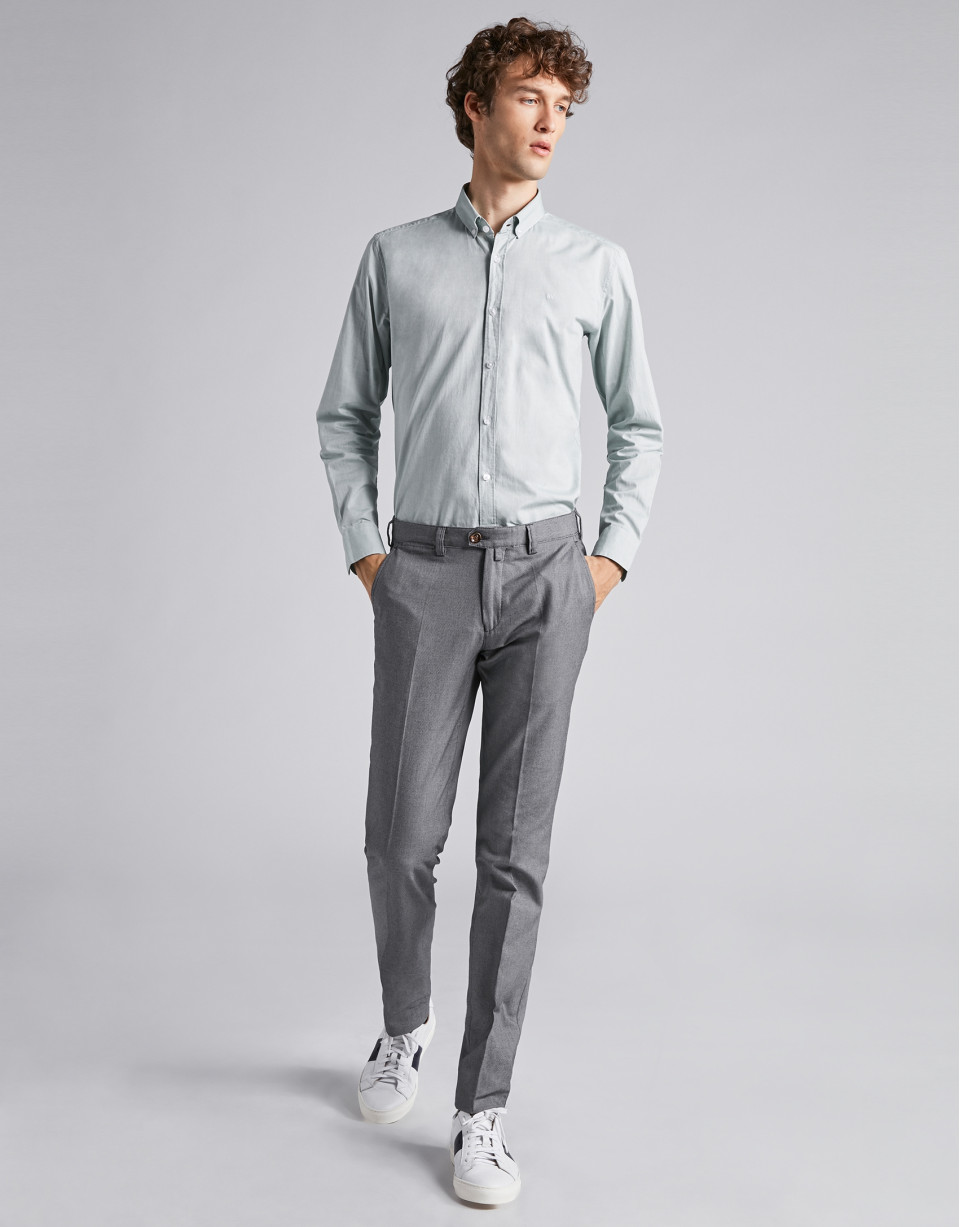 Green striped sport shirt