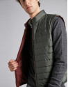 Chaleco reversible verde/granate