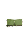 MARTINA VERDE: Cartera de mano que dobla en piel