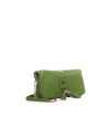 MARTINA VERDE: Folding leather clutch bag