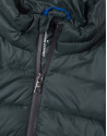 Khaki tech ski jacket with details on zippers