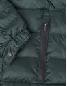 Khaki tech ski jacket with details on zippers
