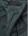 Khaki tech ski jacket with details on zippers