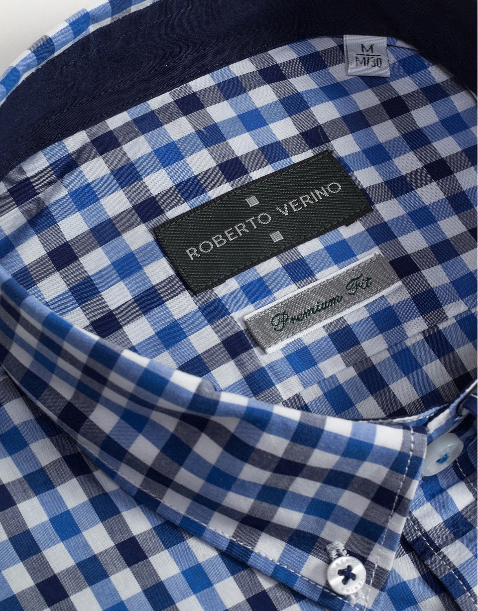 Blue checked sport shirt