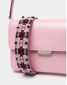 Pink Joyce bag with embroidered handle