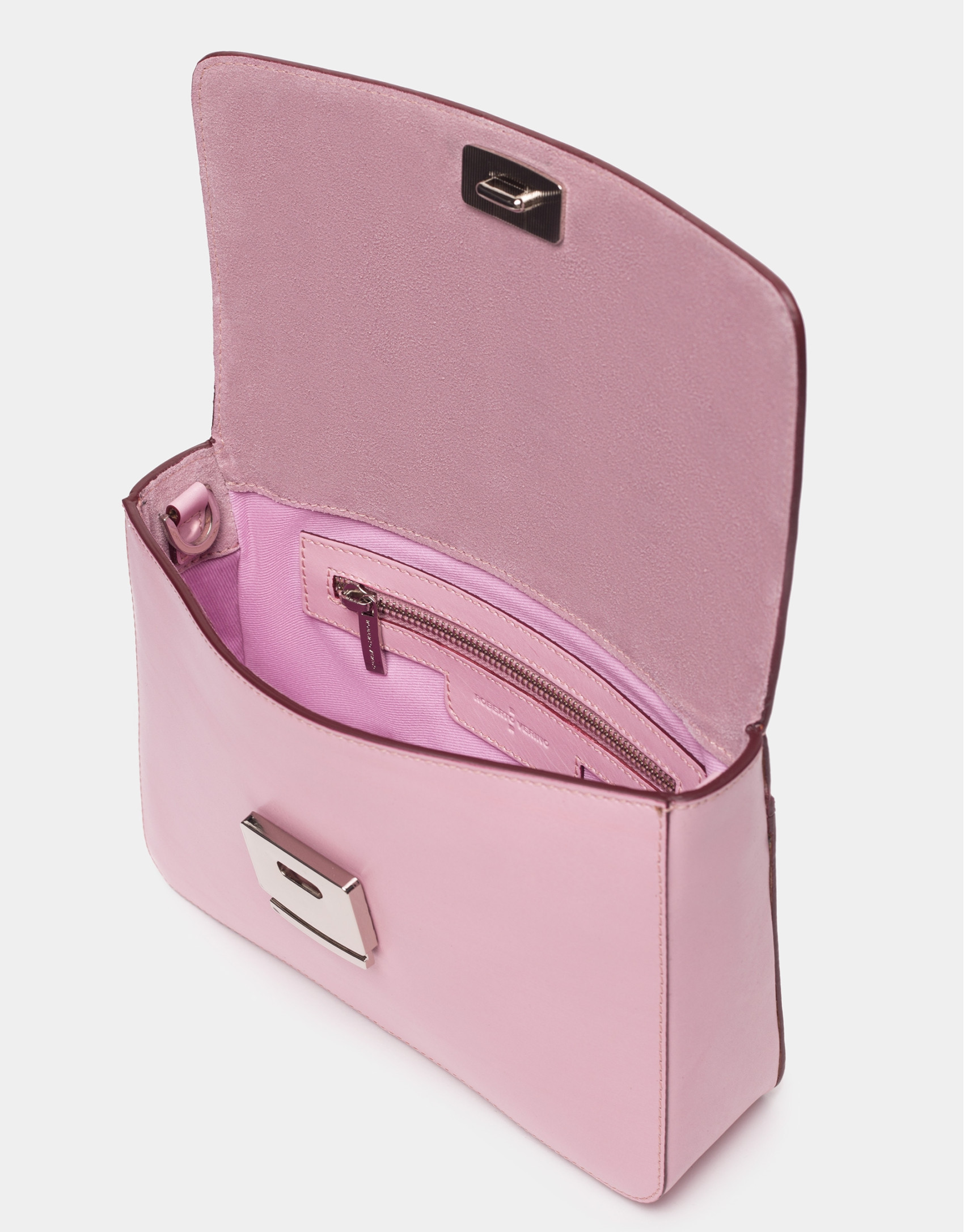 Pink Joyce bag with embroidered handle