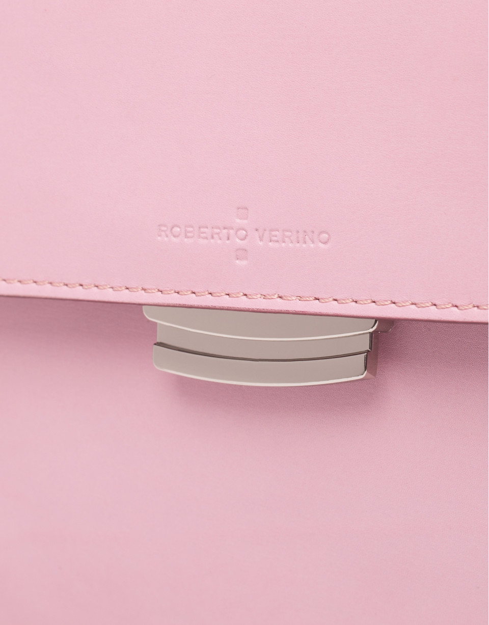 Pink Joyce bag with embroidered handle