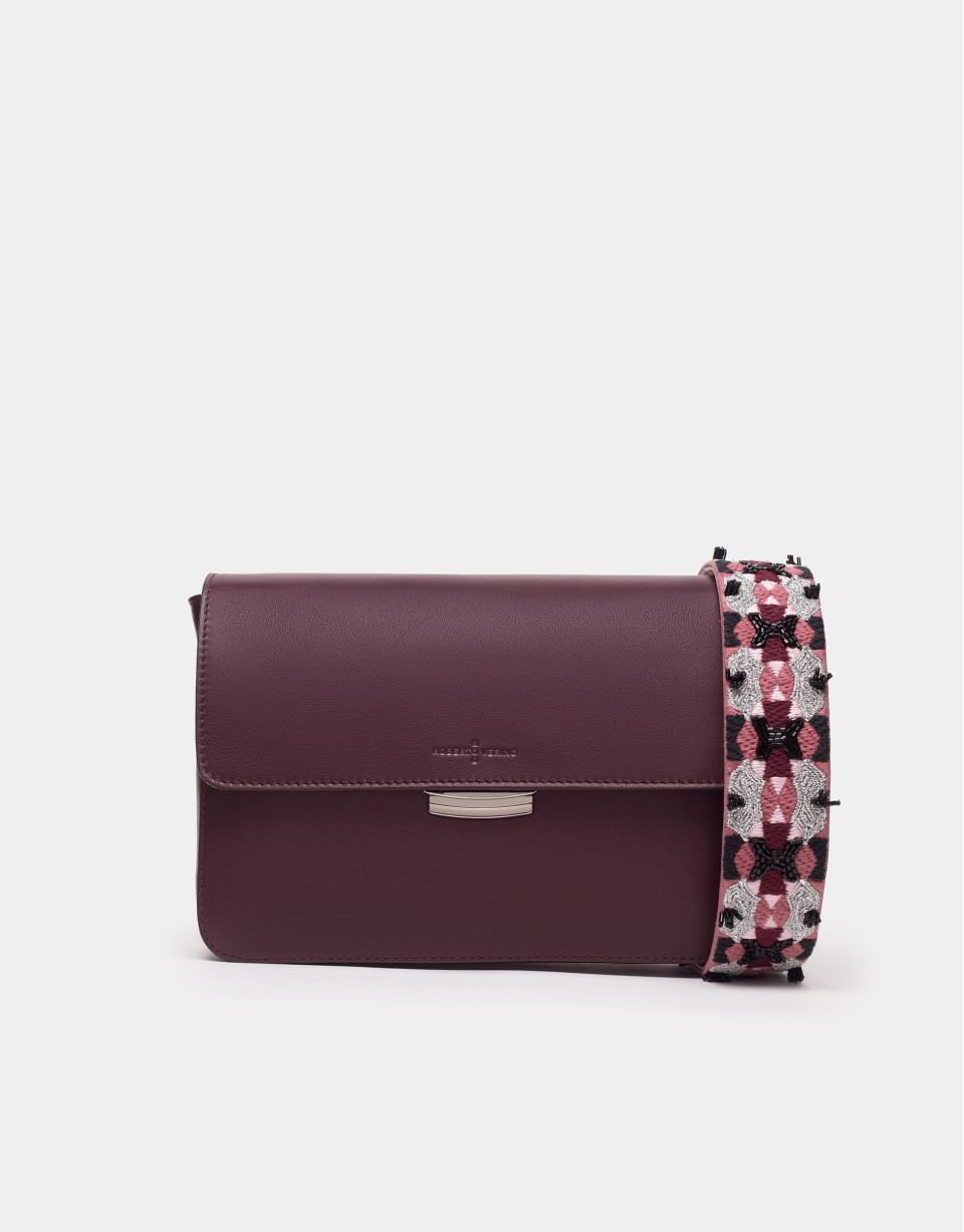 Bolso Joyce asa bordada rojo