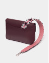 Bolso Joyce asa bordada rojo