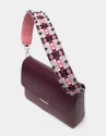 Bolso Joyce asa bordada rojo