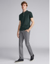 Dark green piqué polo