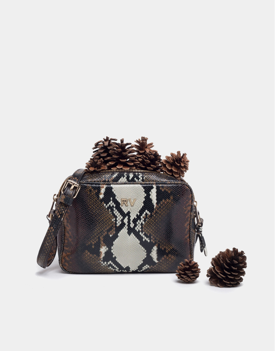 Embossed snakeskin Taylor shoulder bag