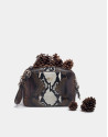 Embossed snakeskin Taylor shoulder bag