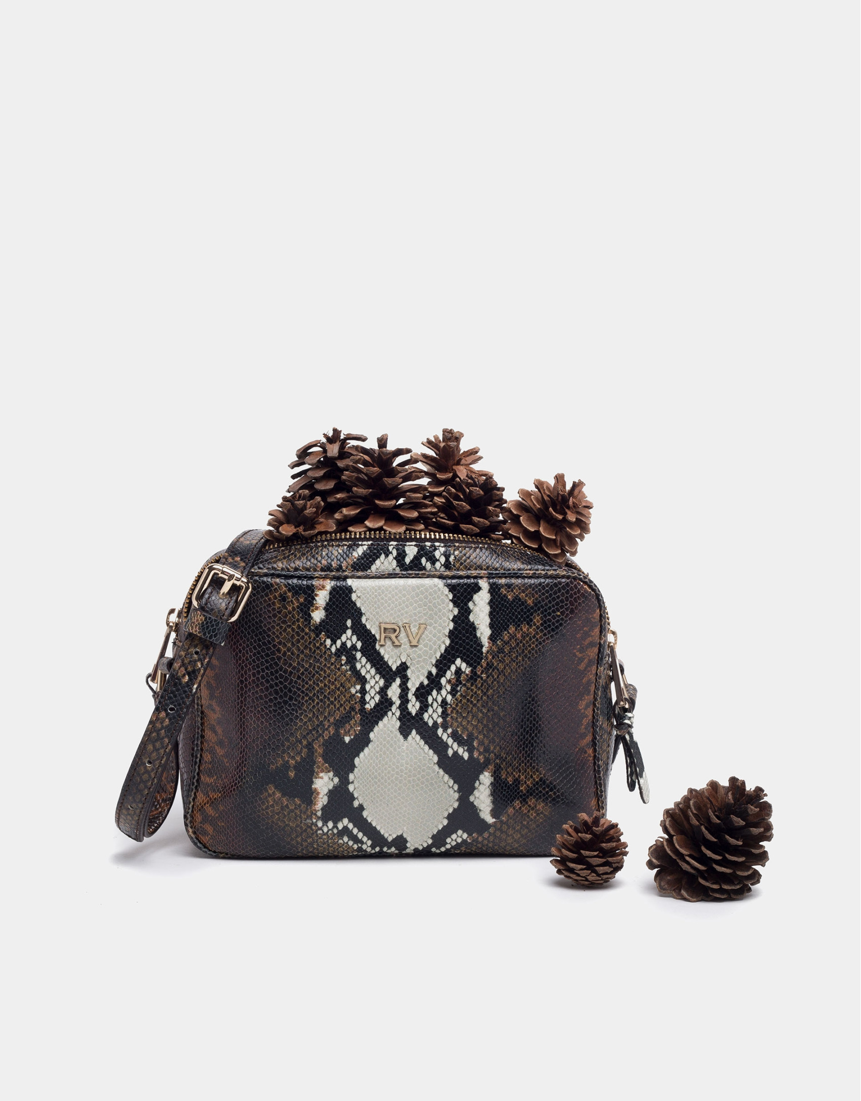 Embossed snakeskin Taylor shoulder bag