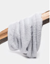 Pearl gray knit tubular scarf