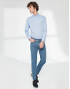 Bleached denim jeans