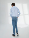 Bleached denim jeans