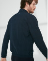 Reversible tech fabric, plain and checked windbreaker