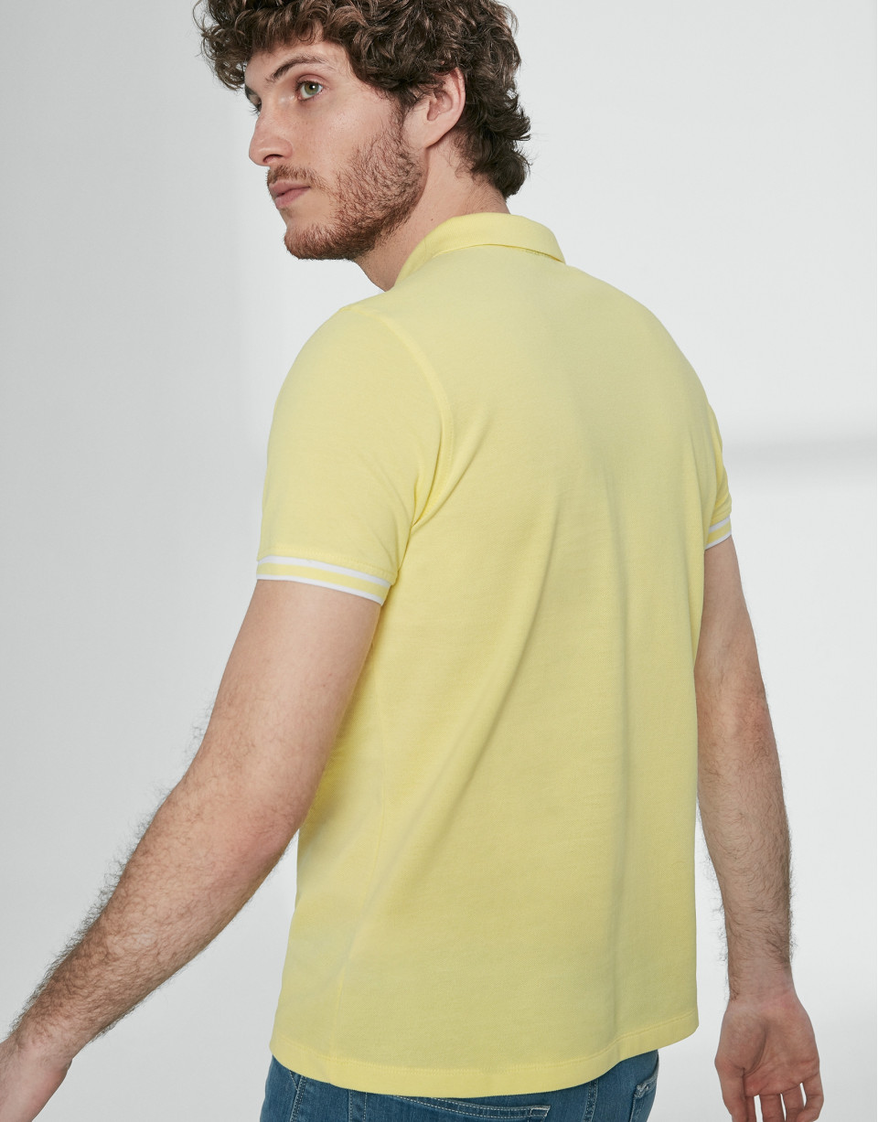 Polo piqué algodón amarillo
