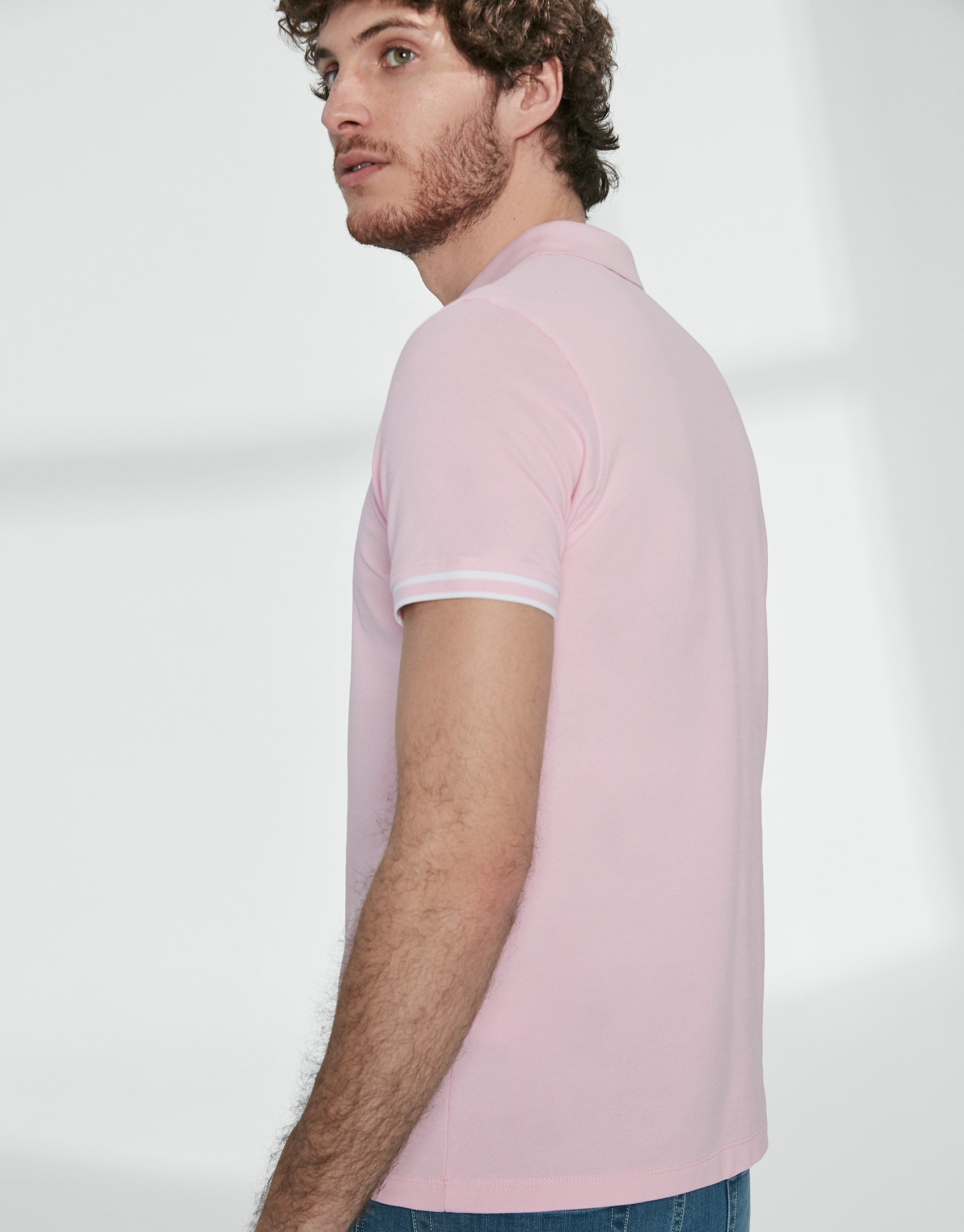 Polo piqué algodón rosa