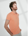 Polo piqué algodón naranja