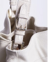 ADAM: Hobo bag with combined raw leathers 