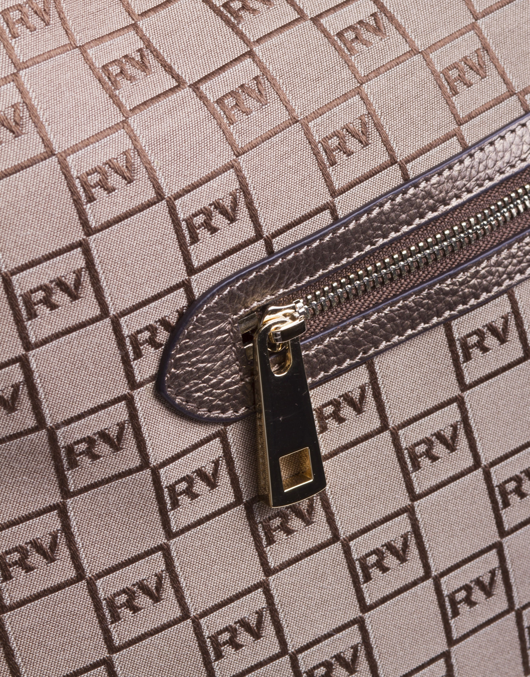 LAURA Hobo: en jaquard RV y piel en bronce