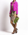 MARTINA VERDE: Folding leather clutch bag