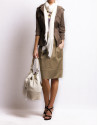 ADAM: Hobo bag with combined raw leathers 