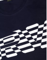 Camiseta marina logo rayas blancas