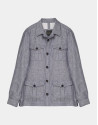 Light blue colored linen Safari jacket