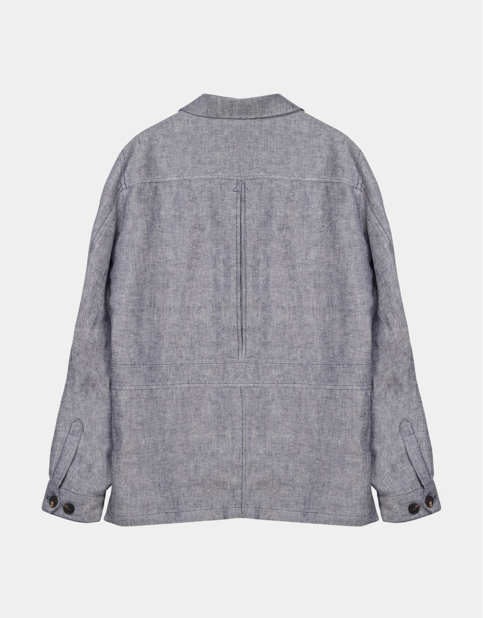 Light blue colored linen Safari jacket